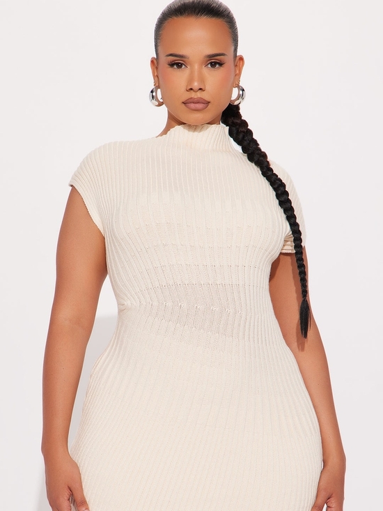 Fashion Nova Dresses & Skirts - Fashion Nova Cream Ribbed Mini Dress